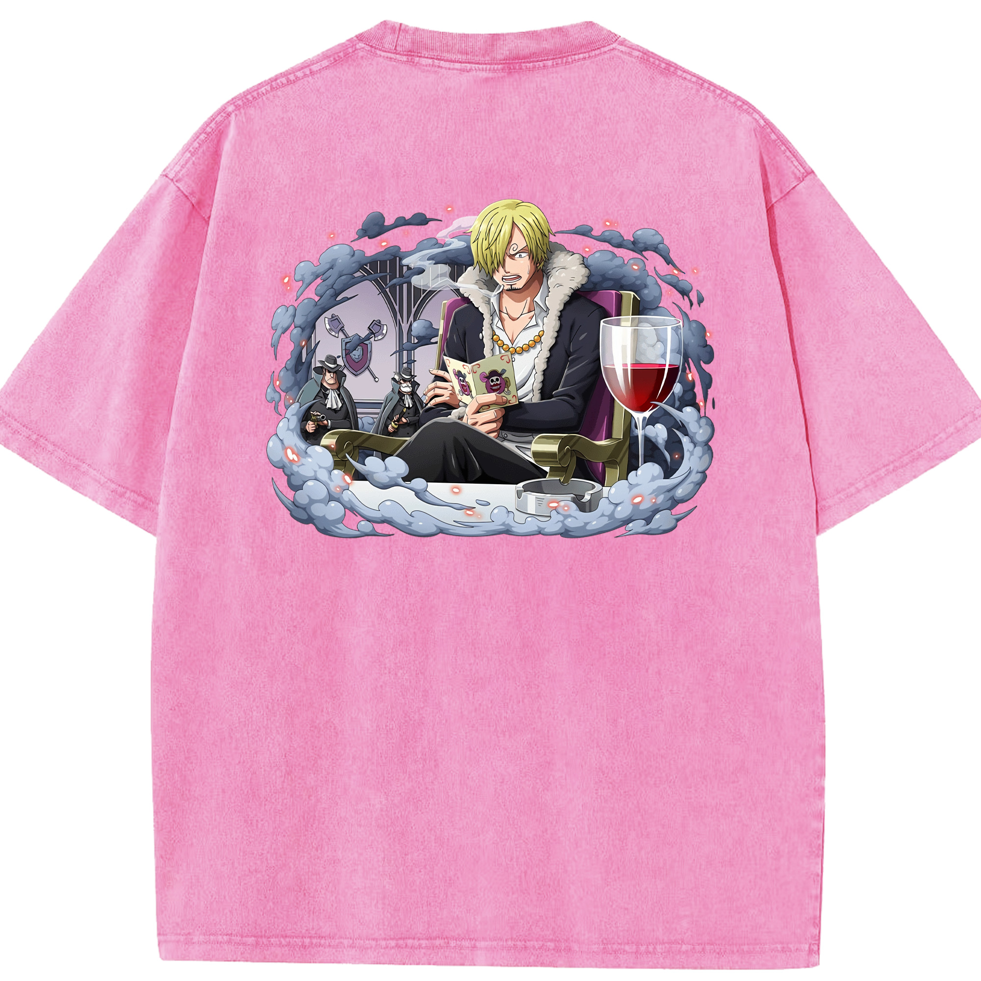 ワンピース サンジ ONE PIECE Sanji 綿100% ヴィンテージ風 半袖Tシャツ（背面プリント）